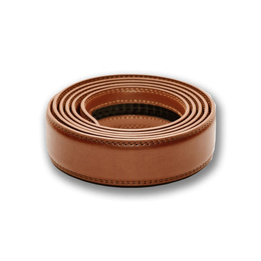 Cognac Leather Strap Belt Strap Ratchet Belt