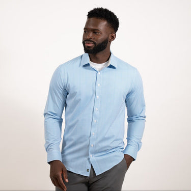 Hustle Sport Shirt - Long Sleeve - Light Blue Banker Stripe Hustle Sport Shirt Hustle Shirt