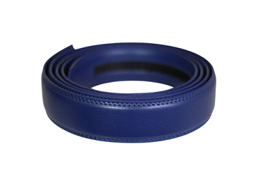 Navy Leather Ratchet Belt Strap
