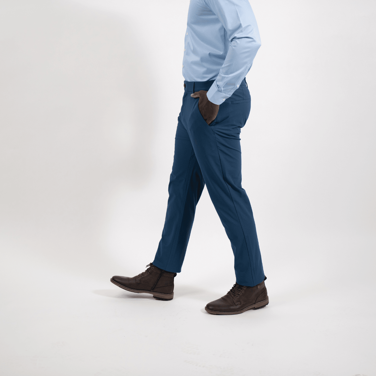 dusty blue dress pants Express Men's Classic Dusty Wool-Blend Washable Modern Tech Suit Pants in Blue W26 L28