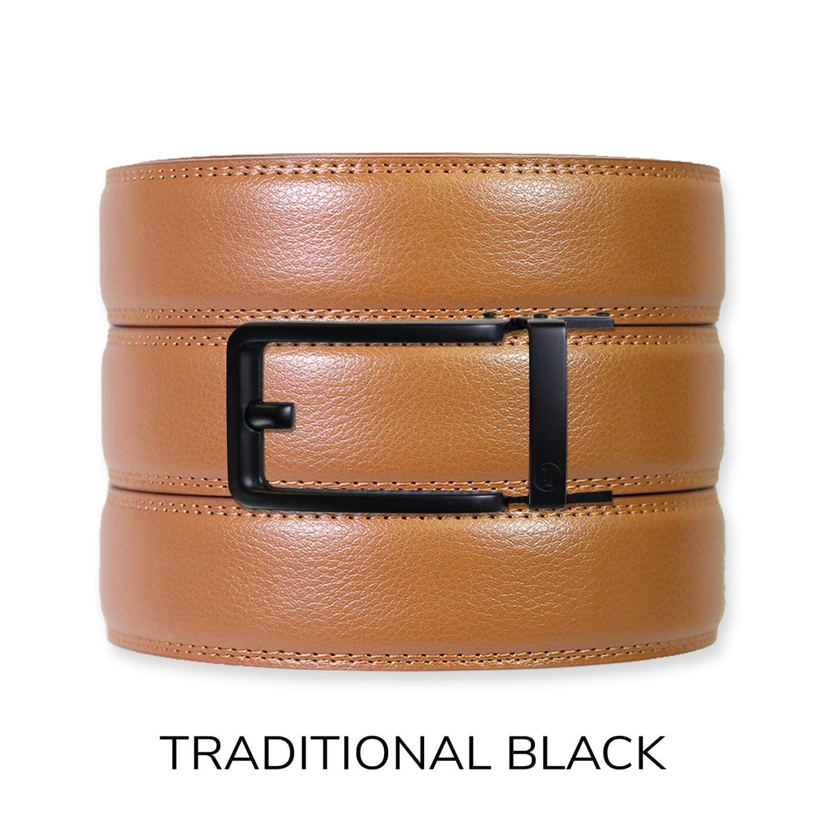 Joseph Elliott Belts Men's Genuine Leather Ratchet Adjustable Golf Belt  Graphite, Black Buckle 