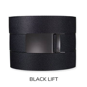 Black Canvas+ Ratchet Belt & Buckle Set