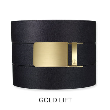 Black Canvas+ Ratchet Belt & Buckle Set