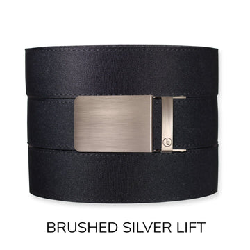 Black Canvas+ Ratchet Belt & Buckle Set