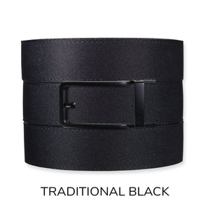 Black Canvas+ Ratchet Belt & Buckle Set