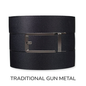 Black Canvas+ Ratchet Belt & Buckle Set
