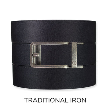 Black Canvas+ Ratchet Belt & Buckle Set
