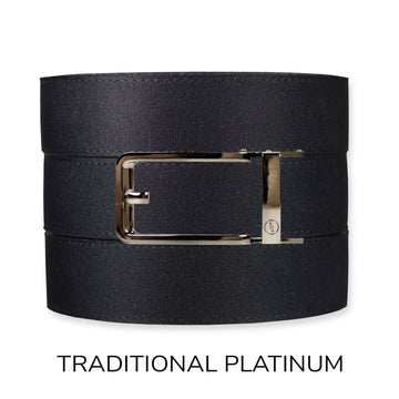 Black Canvas+ Ratchet Belt & Buckle Set