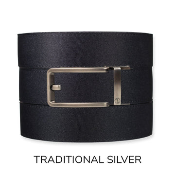 Black Canvas+ Ratchet Belt & Buckle Set