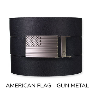 Black Canvas+ Ratchet Belt & Buckle Set
