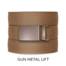 Burlap Canvas+ Ratchet Belt & Buckle Set Belt Set Ratchet Belt Gun Metal 