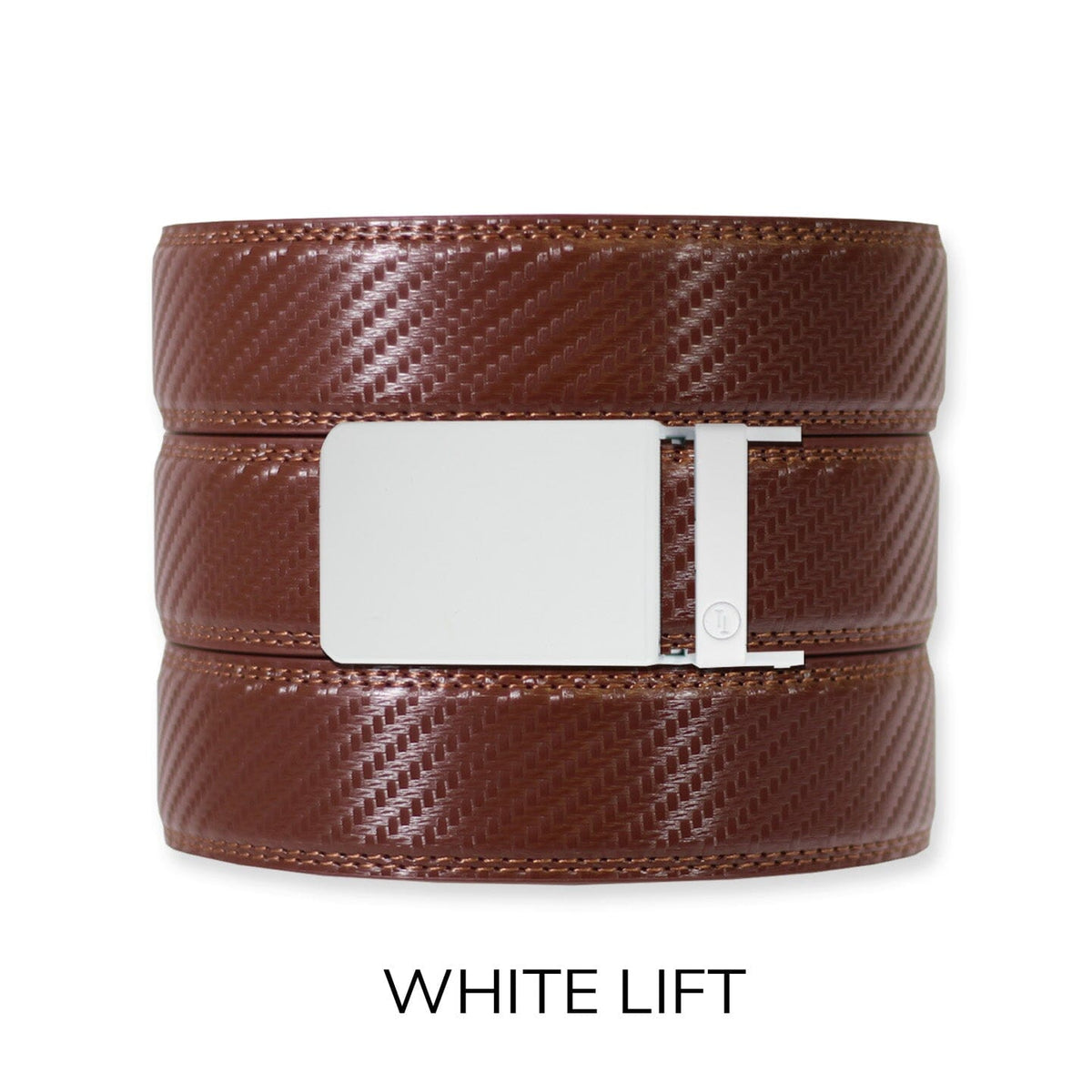 Carbon Chestnut Leather Ratchet Belt & Buckle Set Traditional Iron — Belt Set Ratchet Belt