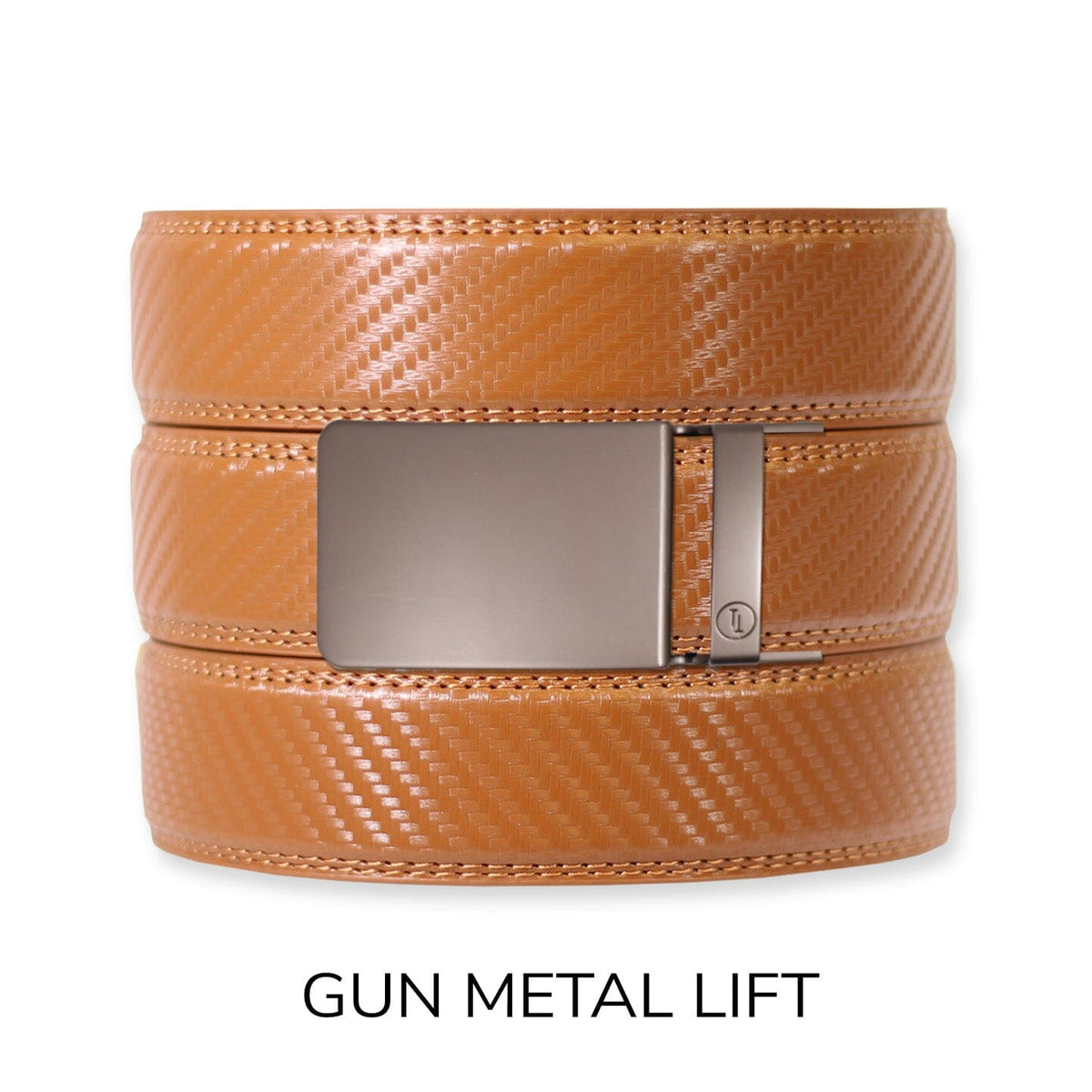 Hi-Tie Orange Leather Mens Belts Designer Automatic Buckle Ratchet