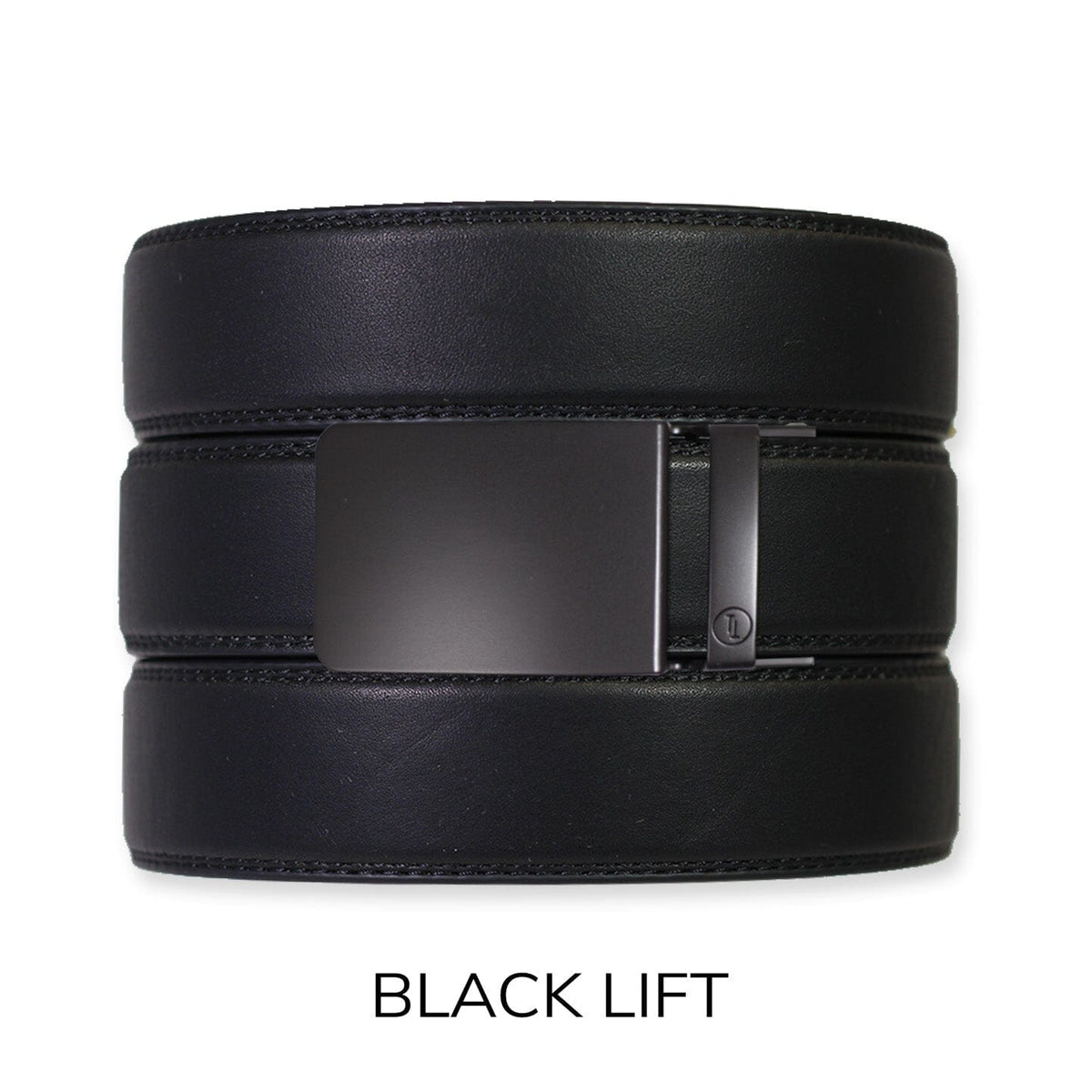 Thin Leather Strap, Black Micro Classic Grain, Women