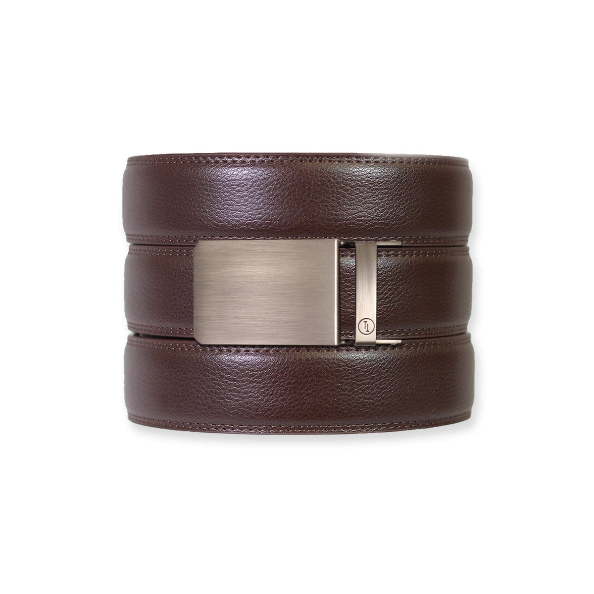 Espresso Leather Rachet Belt &amp; Buckle Set