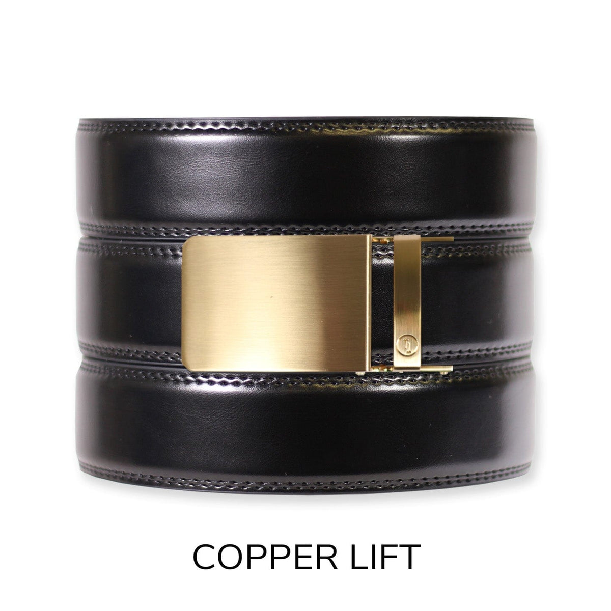 Black and Gold Men's Adjustable Ratchet Slide Buckle Belt