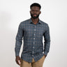 Hustle Sport Shirt - Long Sleeve - Navy Grey Flannel Hustle Sport Shirt Hustle Shirt 