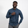 Hustle Sport Shirt - Long Sleeve - Navy Polka Dot Hustle Sport Shirt Hustle Shirt 