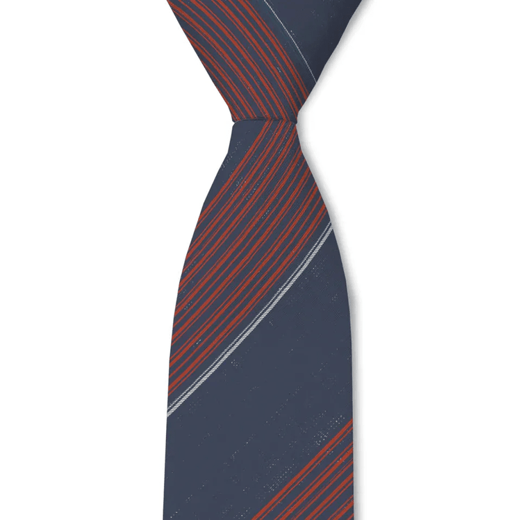 Lincoln - Vintage Blue & Red Striped Tie - Tough Apparel