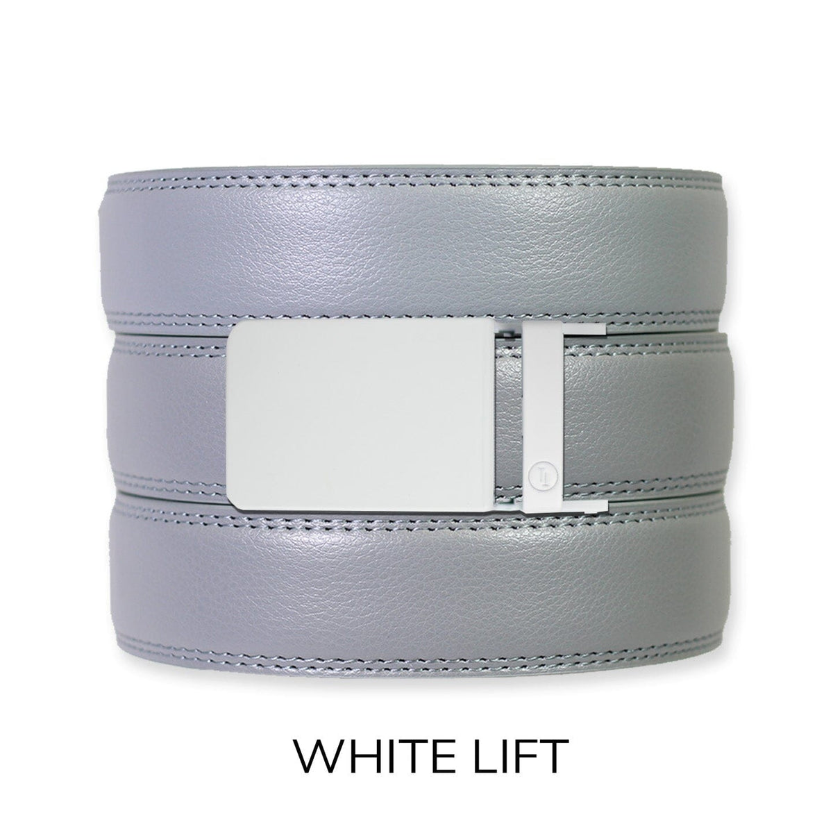 Grey Leather Ratchet Belt & Buckle Set - Tough Apparel Traditional Gold — Belt Set Ratchet Belt