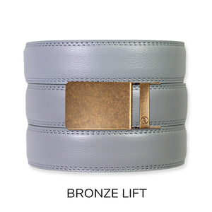 Slate Leather Ratchet Belt & Buckle Set