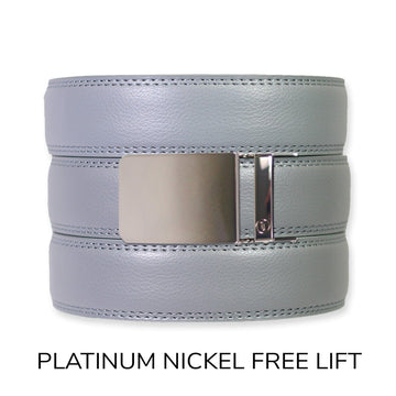 Slate Leather Ratchet Belt & Buckle Set