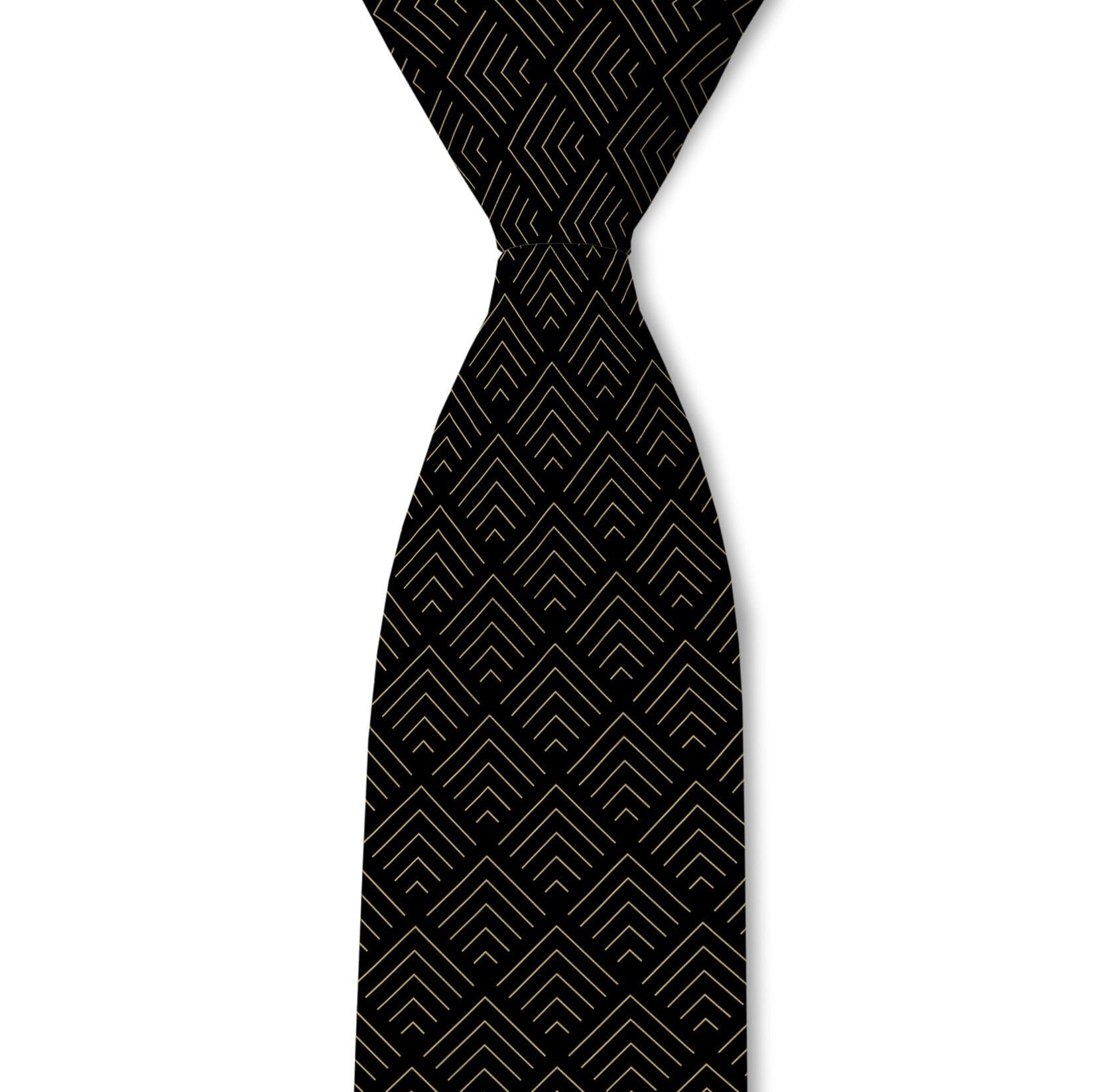 Subtle Pattern Tie Vogue – Subtle Gold and Black Tie – Tough Apparel