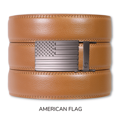 British Tan Leather Belt With buy Bandera Brass Buckle, 1.5