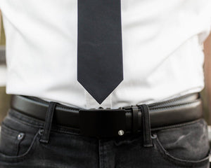 Black Leather Strap - Tough Tie
