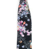 front view of spring black floral tie tough apparel