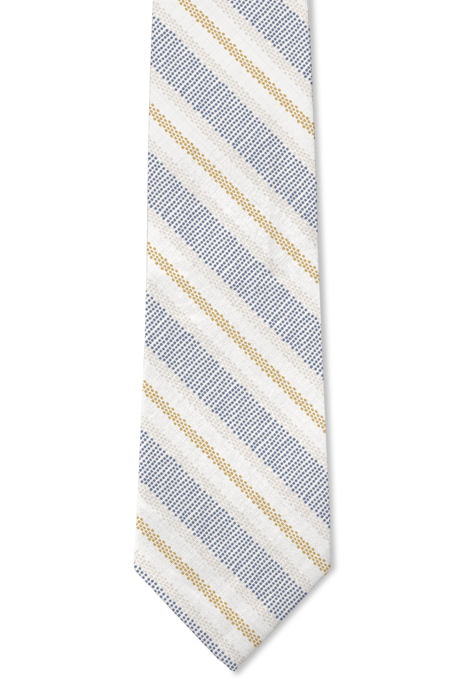 Blue and Yellow Striped Tie