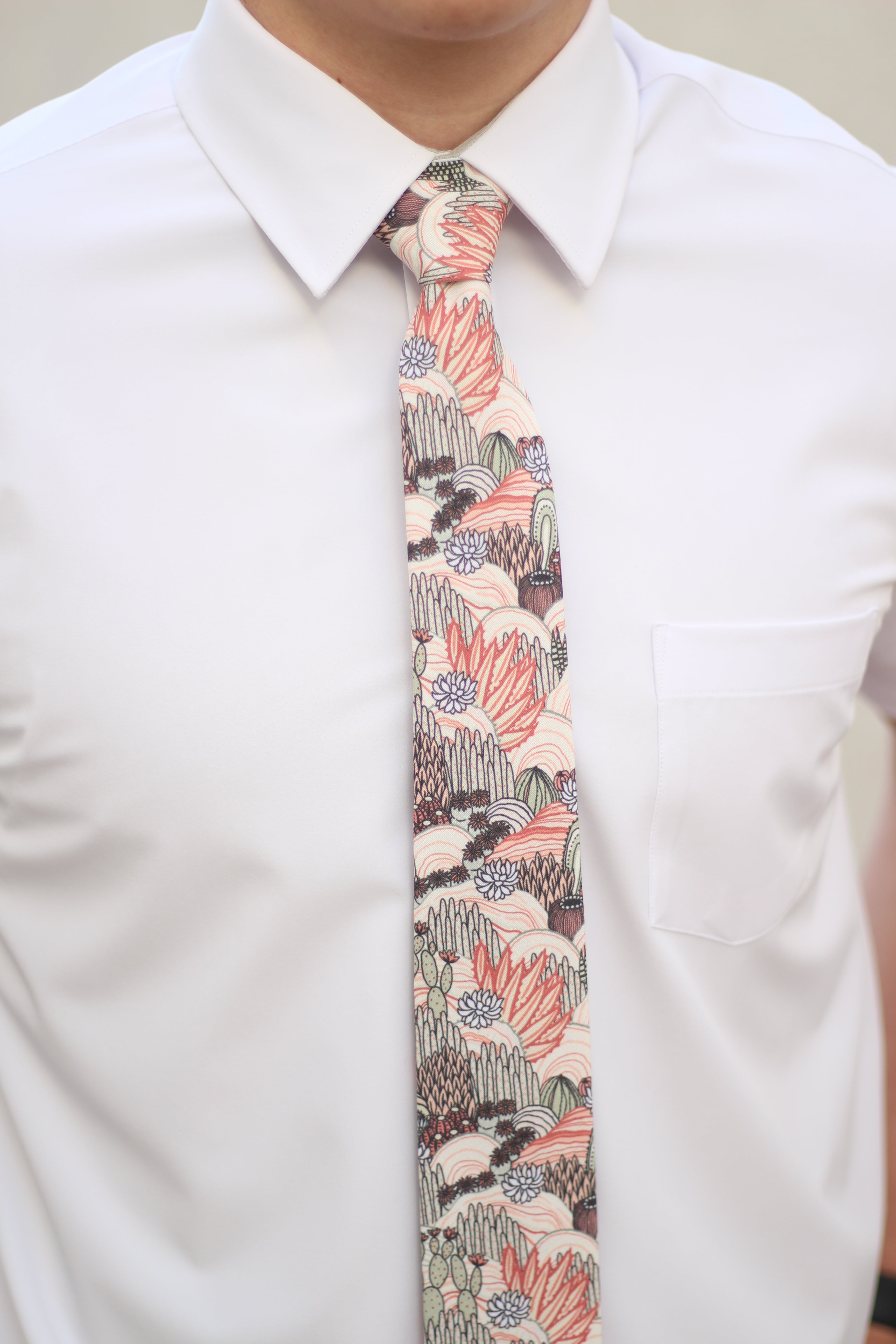 succulent tie Cactus Garden - Desert Plants Tie