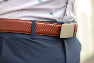 Carbon Cognac Leather Strap