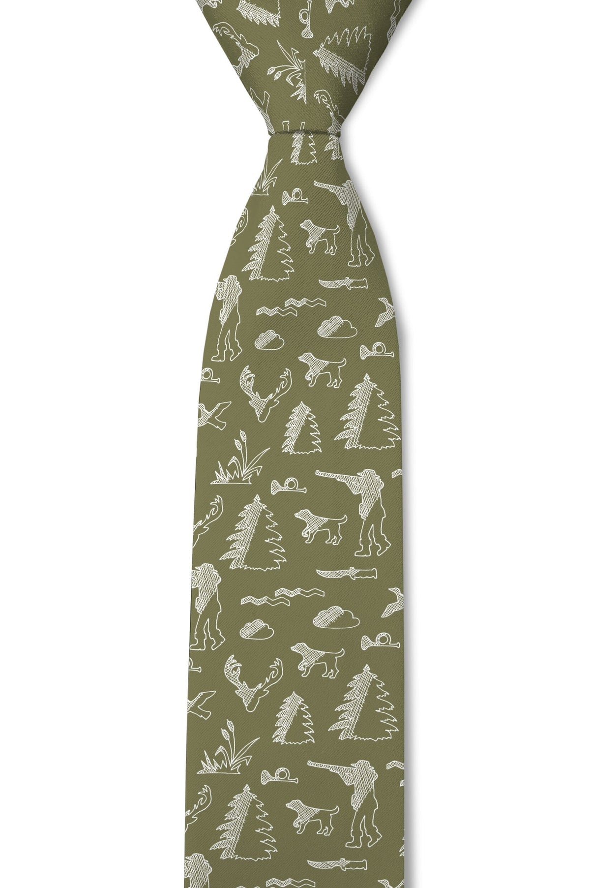 Hunt – Hunting Themed Moss Green Tie – Tough Apparel