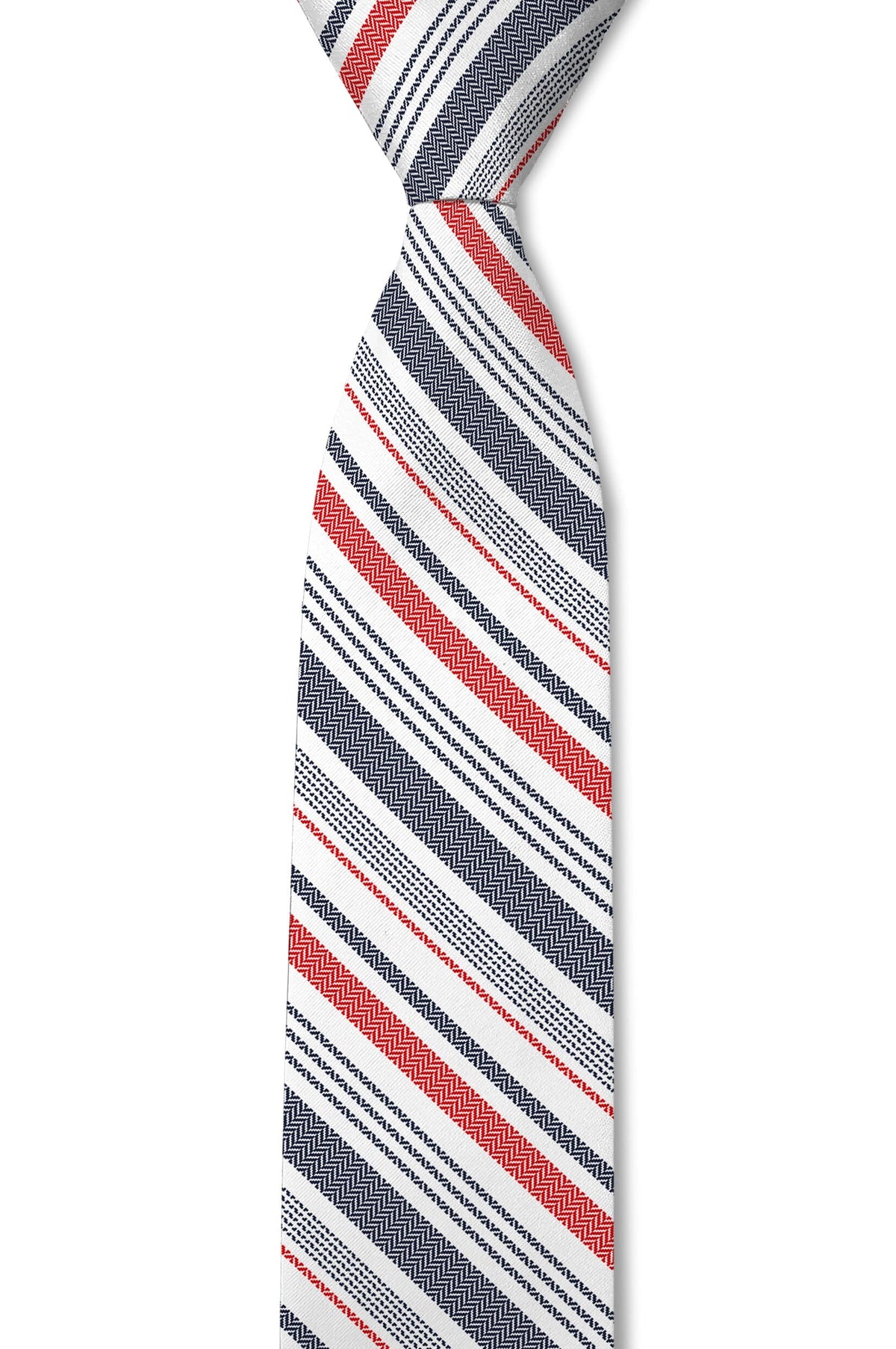 Pitcher – Textured Red White and Blue Striped Tie – Tough Apparel
