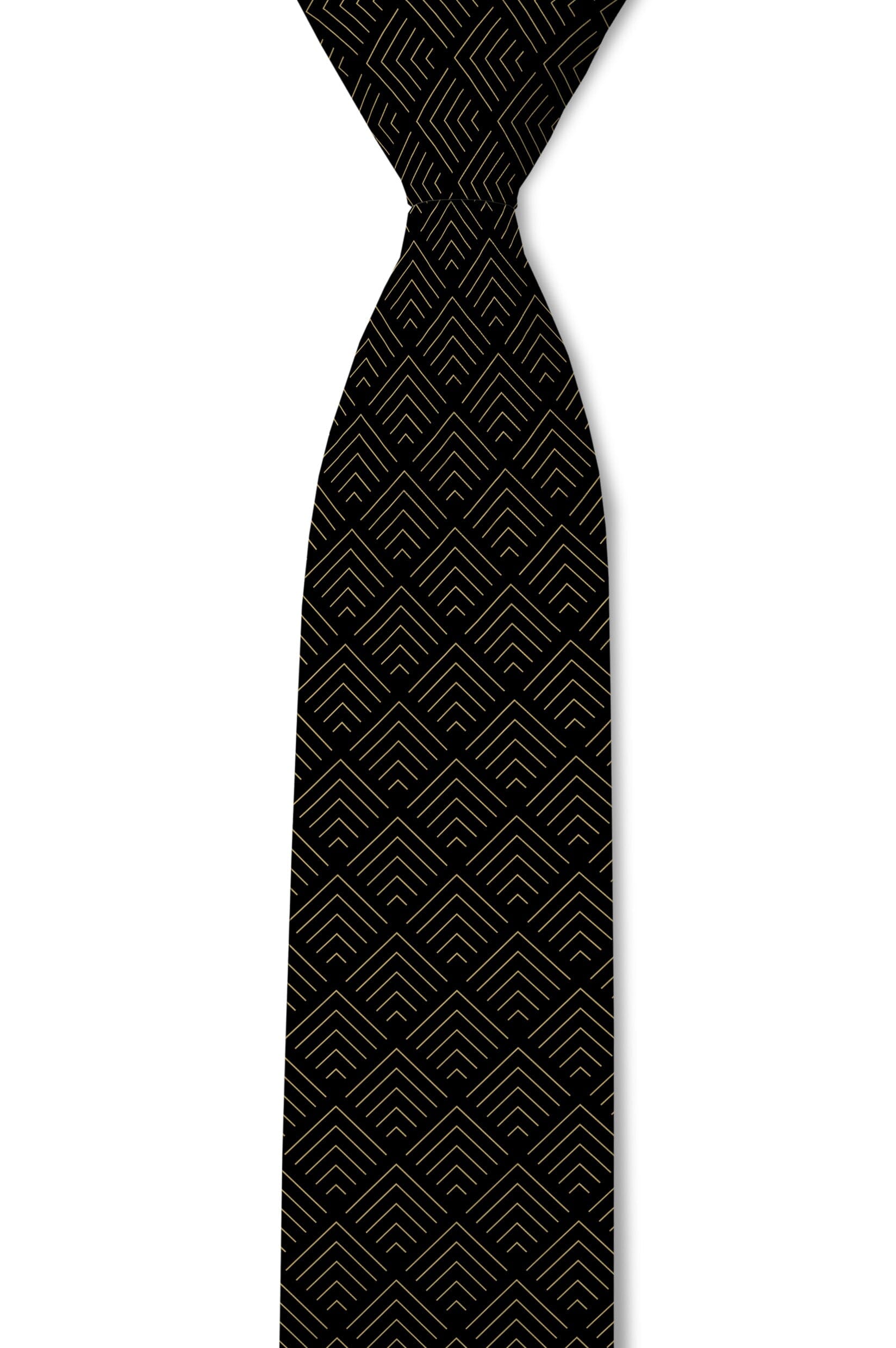 Subtle Pattern Tie Vogue – Subtle Gold and Black Tie – Tough Apparel