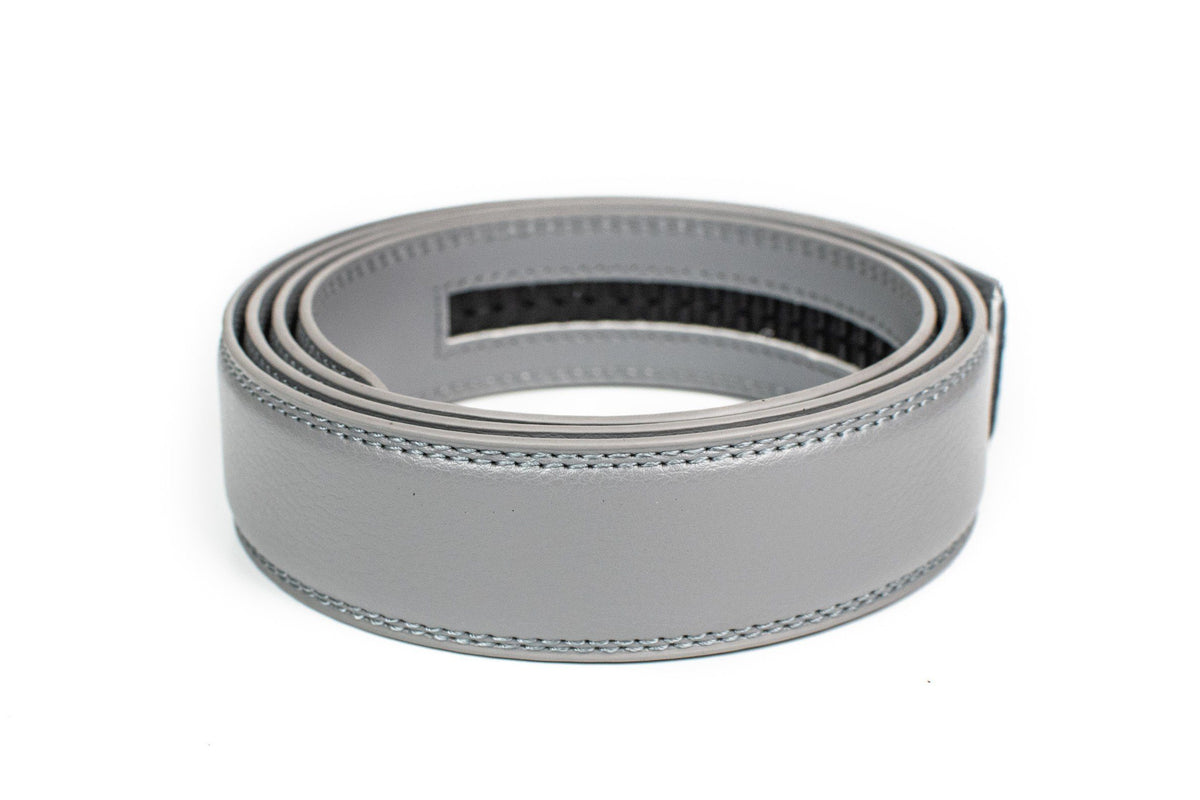 Grey Leather Strap - Tough Tie