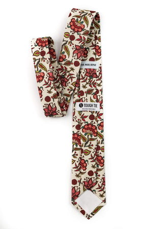 Ida - Beige Floral Tie