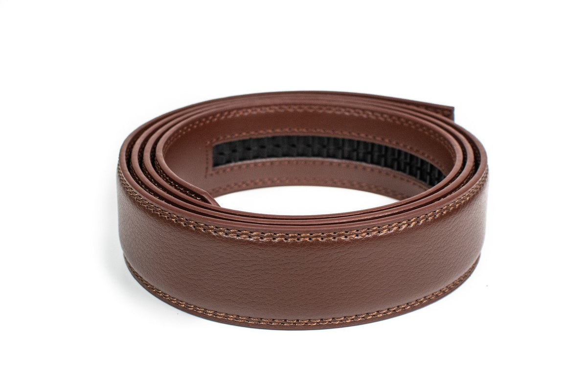 Carbon British Tan Leather Ratchet Belt & Buckle Set - Tough Apparel