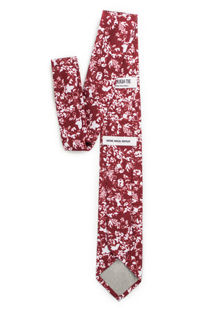 Crimson Red Floral Tie Back View
