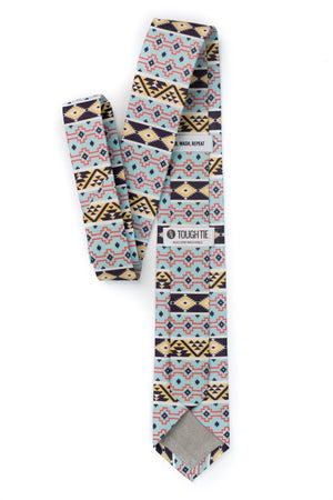 Zuma - Blue, Brown and Yellow Aztec Tie