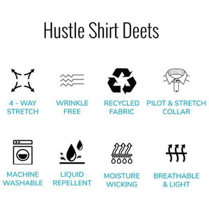 Hustle Dress Shirt - Short Sleeve Blue